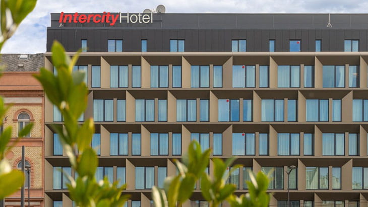 The exterior of the IntercityHotel Budapest